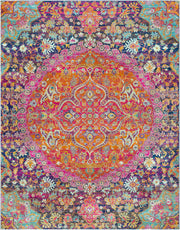 Harput Burgandy/Teal Machine Woven Rug HAP-1044 - 2' x 2'11"