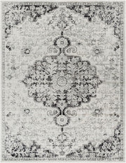 Harput Black/Medium Gray Machine Woven Rug - 2' x 2'11"