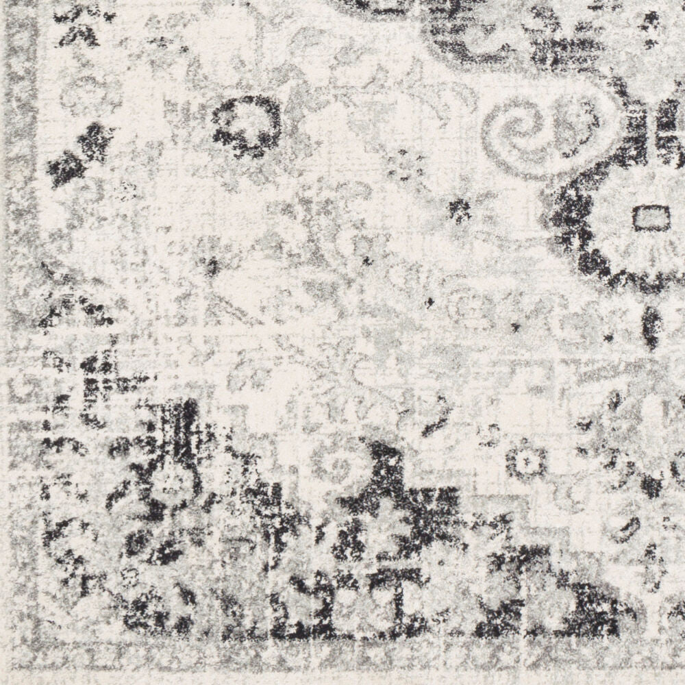 Harput Black/Medium Gray Machine Woven Rug - swatch