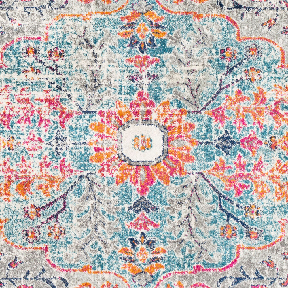 Harput Burgandy/Teal Machine Woven Rug HAP-1063 - swatch