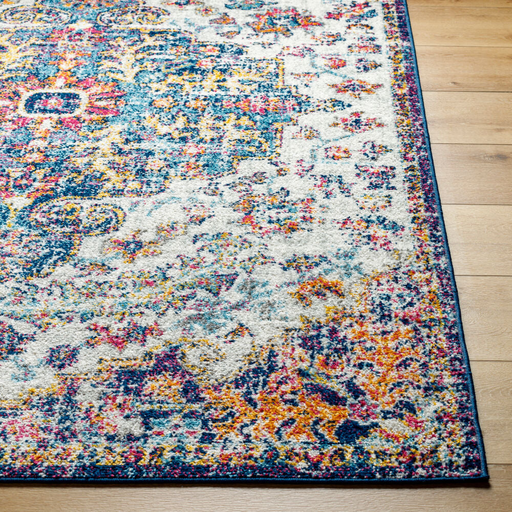 Harput Burgandy/Teal Machine Woven Rug HAP-1064 - front