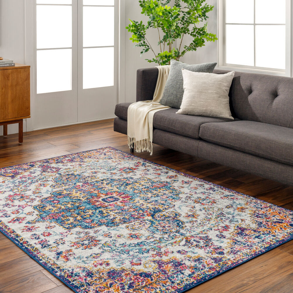 Harput Burgandy/Teal Machine Woven Rug HAP-1064 - roomscene