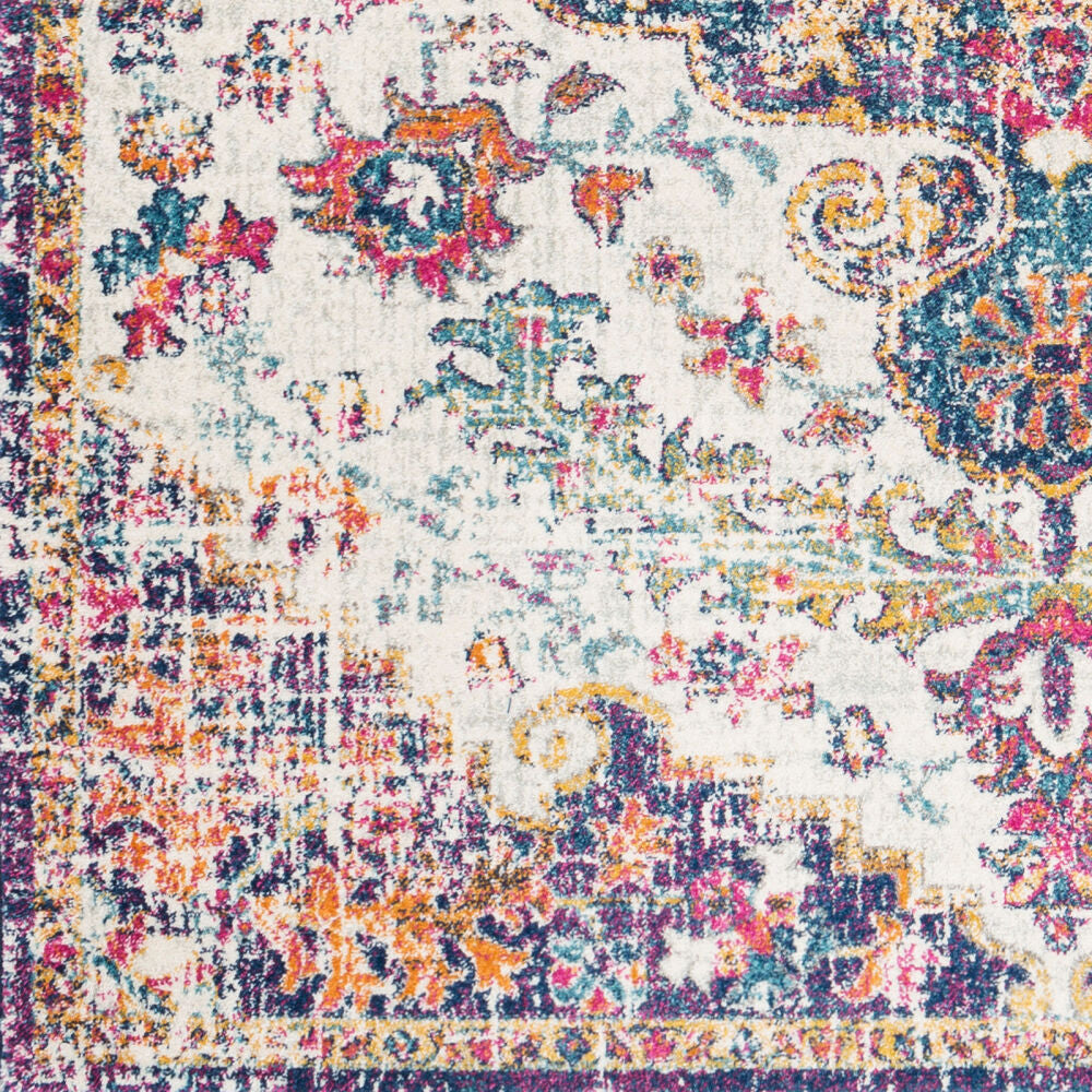 Harput Burgandy/Teal Machine Woven Rug HAP-1064 - swatch