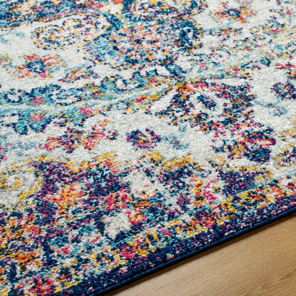 Harput Burgandy/Teal Machine Woven Rug HAP-1064 - texture