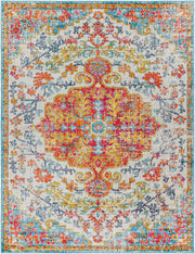 Harput Burgandy/Teal Machine Woven Rug HAP-1067 - 2' x 2'11"