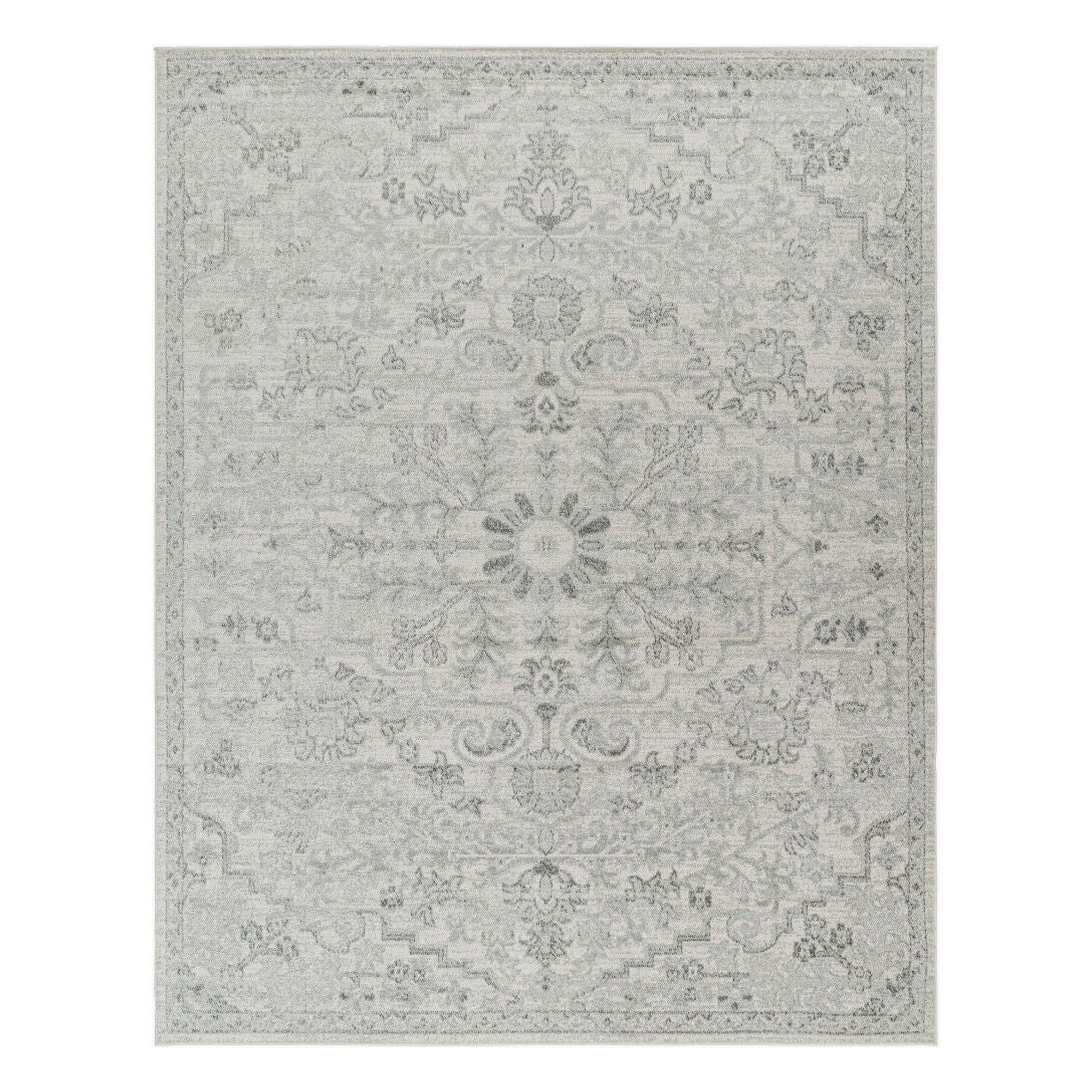 Harput Charcoal/Medium Gray Machine Woven Rug HAP-1069 - 2' x 2'11"