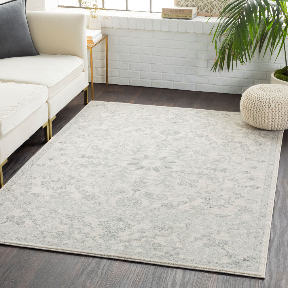 Harput Charcoal/Medium Gray Machine Woven Rug HAP-1069 - roomscene