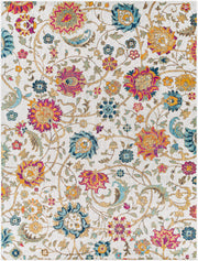 Harput Black/Teal Machine Woven Rug - 2' x 2'11"