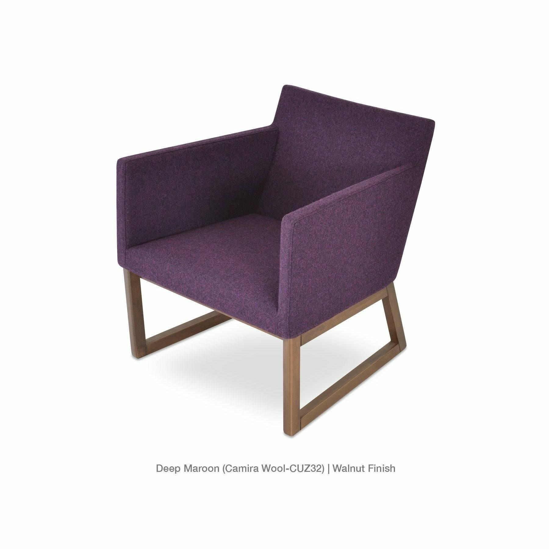 HARPUT VOGUE SLED WOOD LOUNGE ARMCHAIR