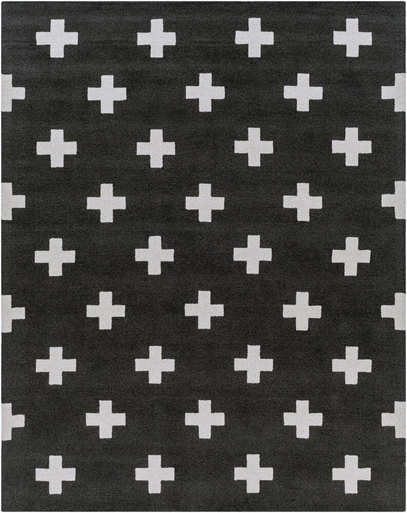 Hilda Black/White Handmade Rug - 2'3" x 10'