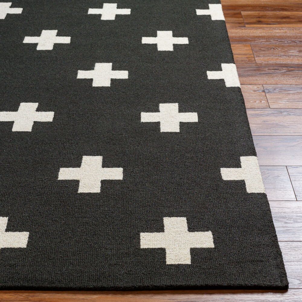 Hilda Black/White Handmade Rug - front