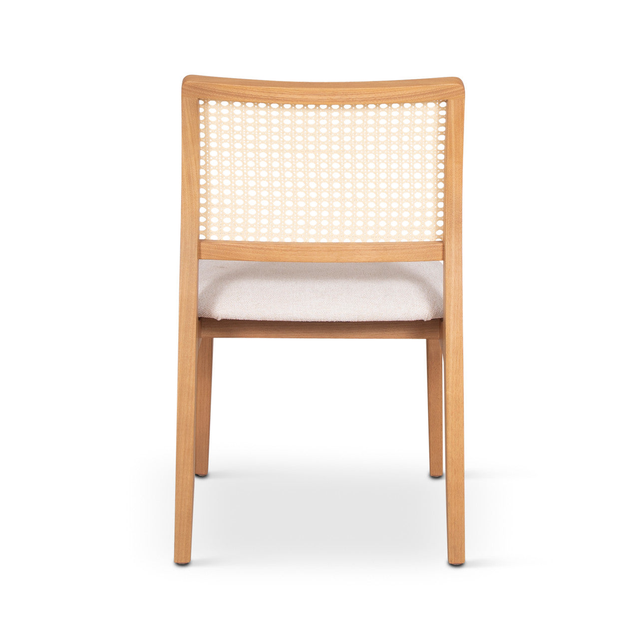 Modern Brazilian - Larissa Side Chair - Harvest Natural Upholstery - Damasco, Natural Frame