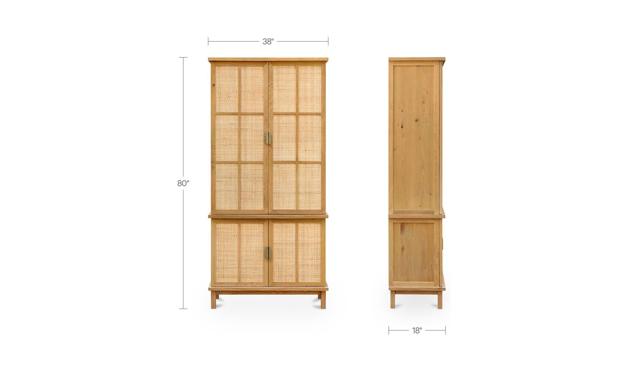 Seymour Tall Cabinet Natural by Moe's Home Collection - view 13