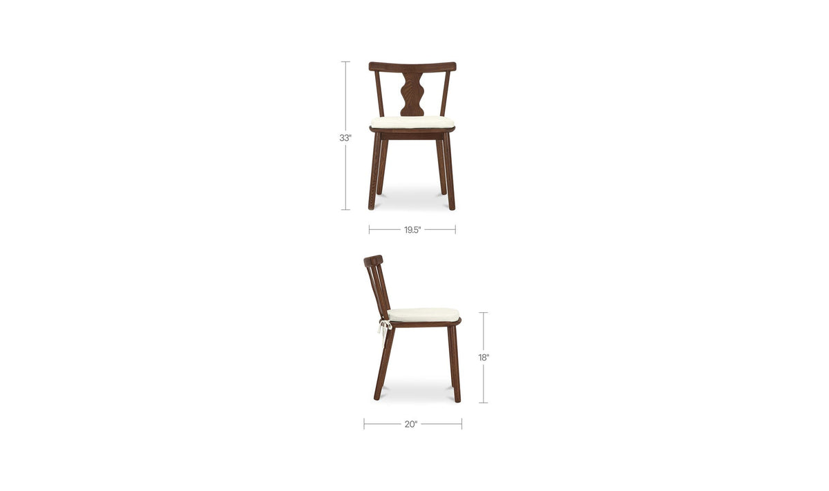 Orla Dining Chair Dark Brown - Set of Two by Moe's Home Collection - view 15
