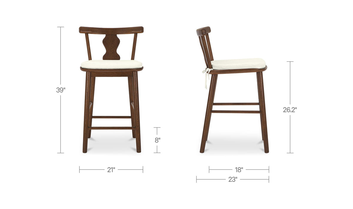 Orla Counter Stool Dark Brown by Moe's Home Collection - view 15