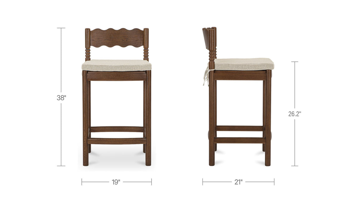 Sai Counter Stool Light Brown by Moe's Home Collection - view 15
