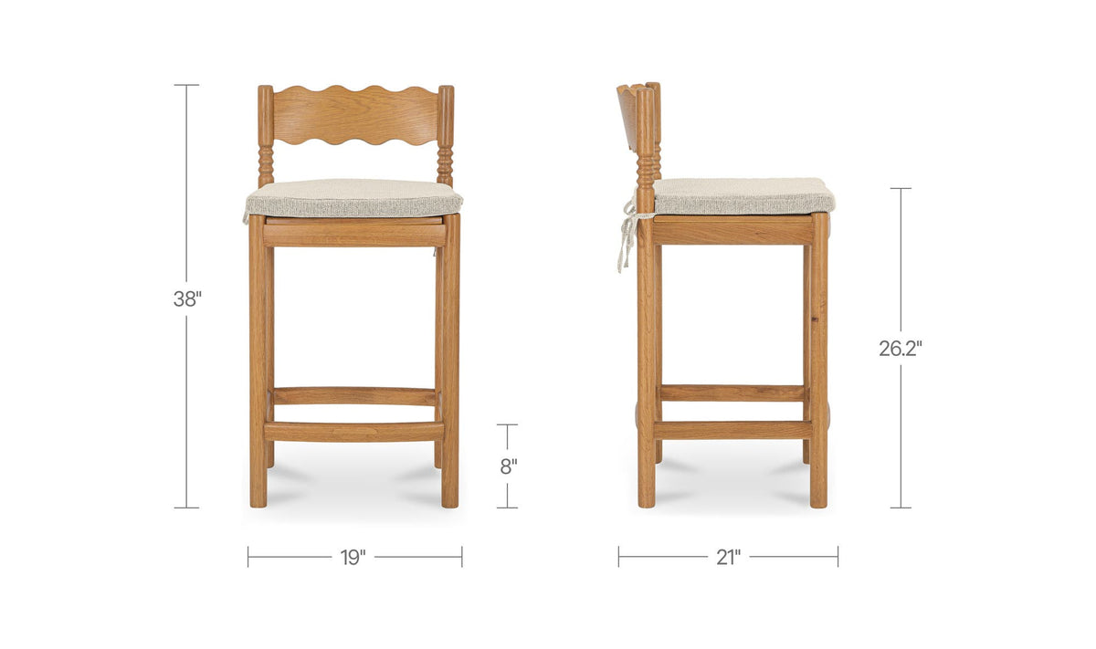 Sai Counter Stool Natural by Moe's Home Collection - view 15