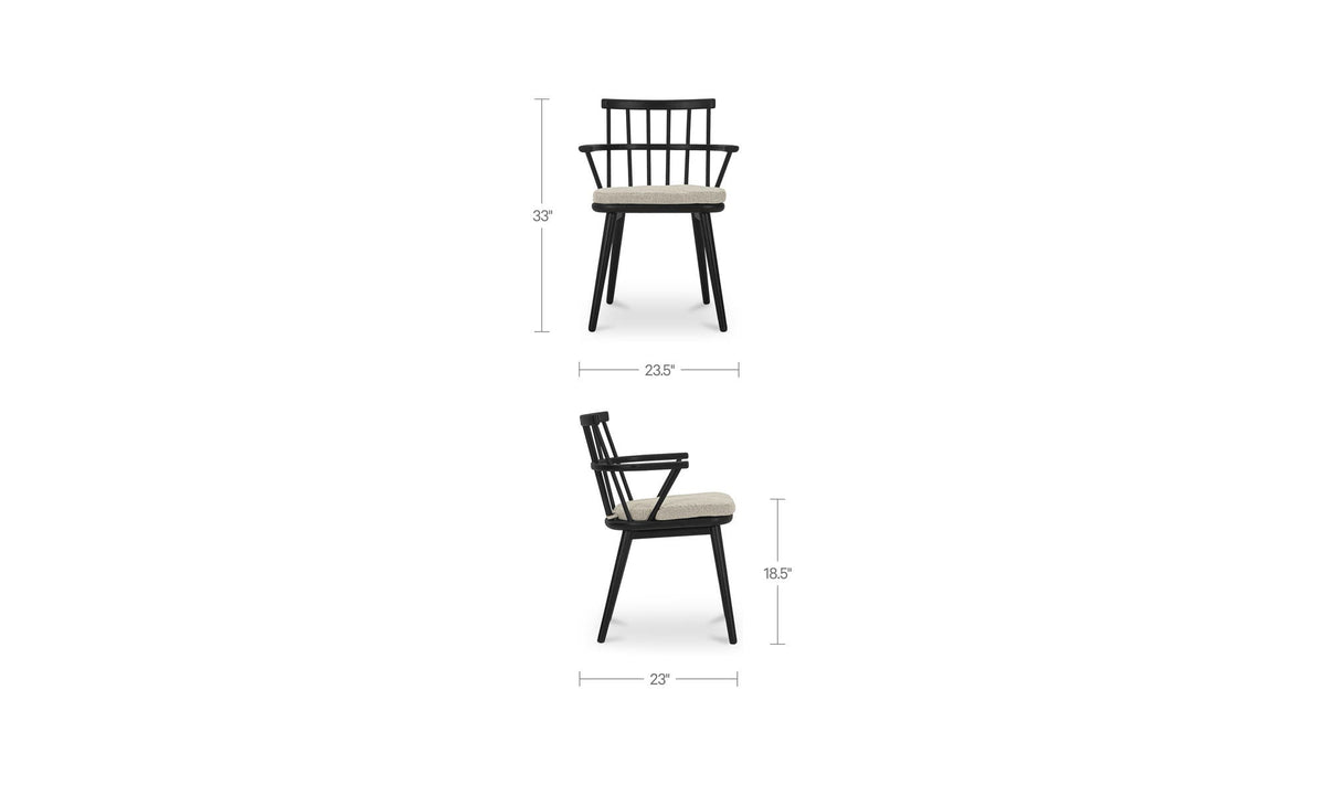 Keaton Dining Chair Black - Set of Two by Moe's Home Collection - view 15