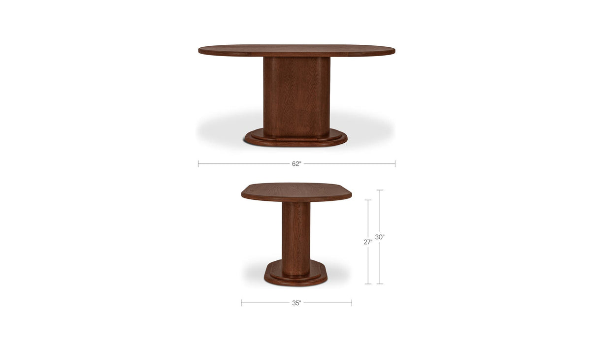 Roma Dining Table Dark Brown by Moe's Home Collection - view 11