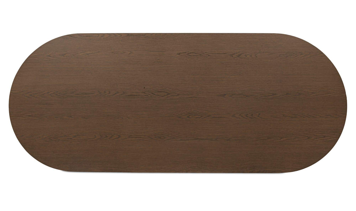 Fenwick Oval Dining Table Dark Brown by Moe's Home Collection - view 6