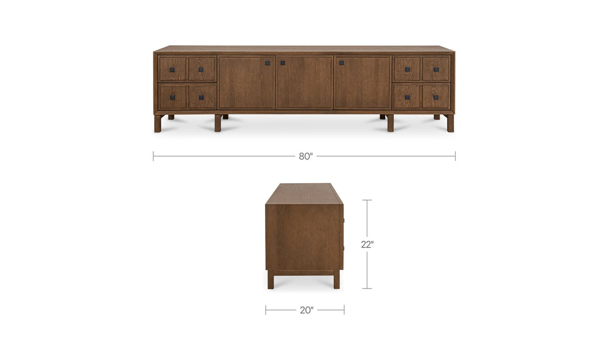 Hugo Media Unit Brown by Moe's Home Collection - view 18
