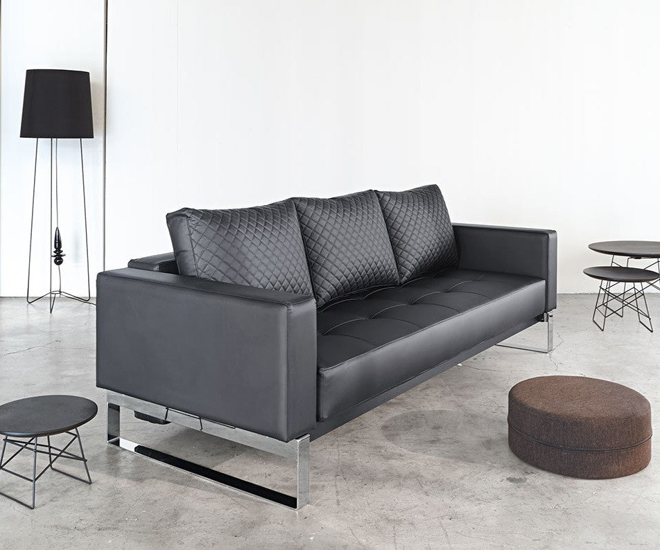 Cassius Q Deluxe Sleeper Sofa Bed-Chrome Legs