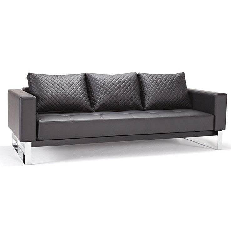 Cassius Q Deluxe Sleeper Sofa Bed-Chrome Legs