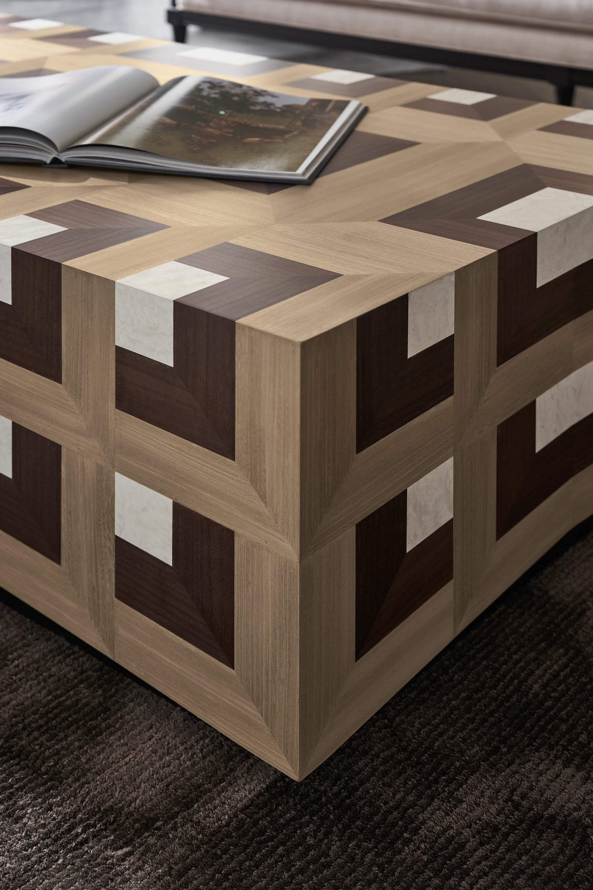 Illusion Almost Black Coffee Table 60" by Caracole - view 3