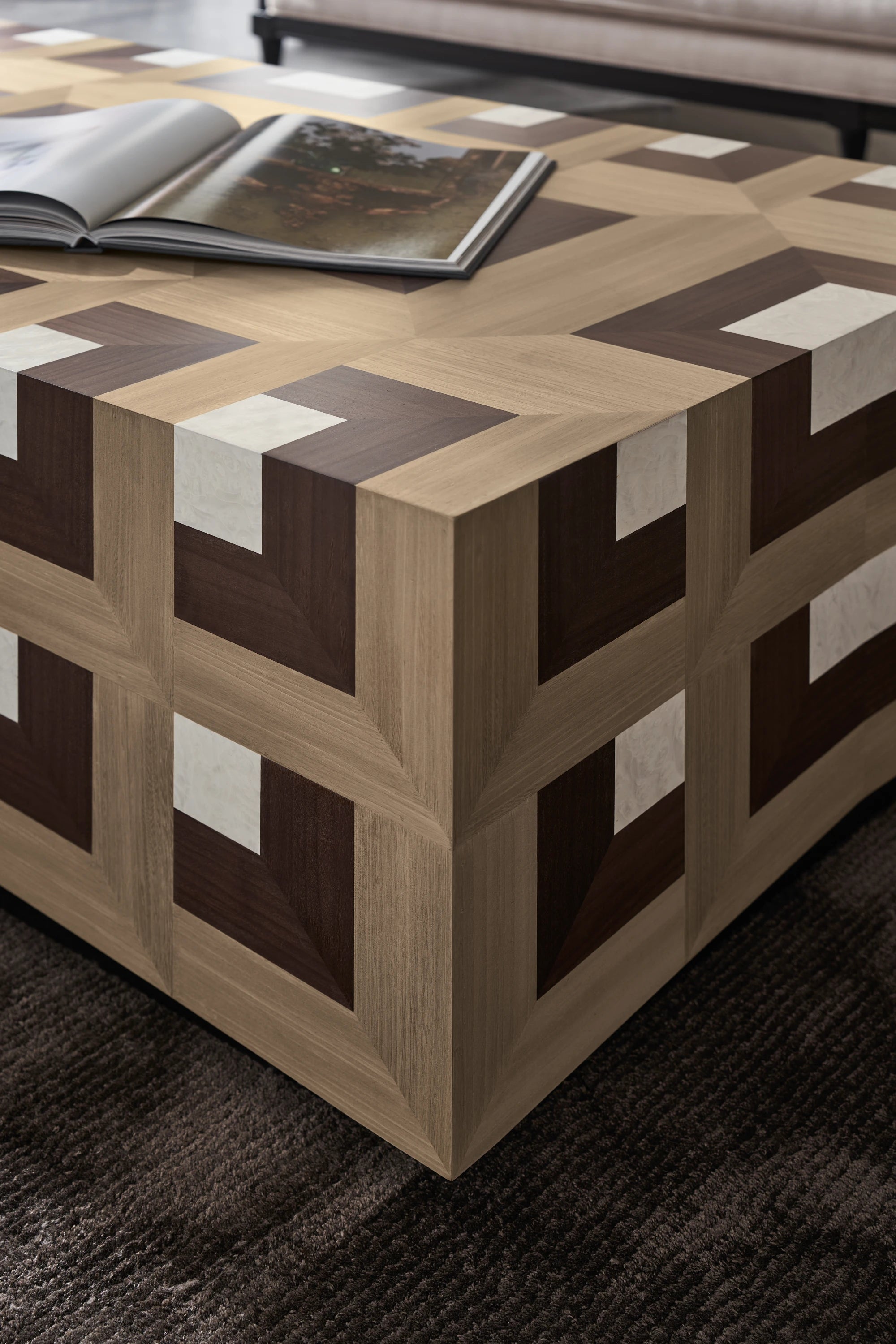 Illusion Almost Black Coffee Table 60" by Caracole - view 3
