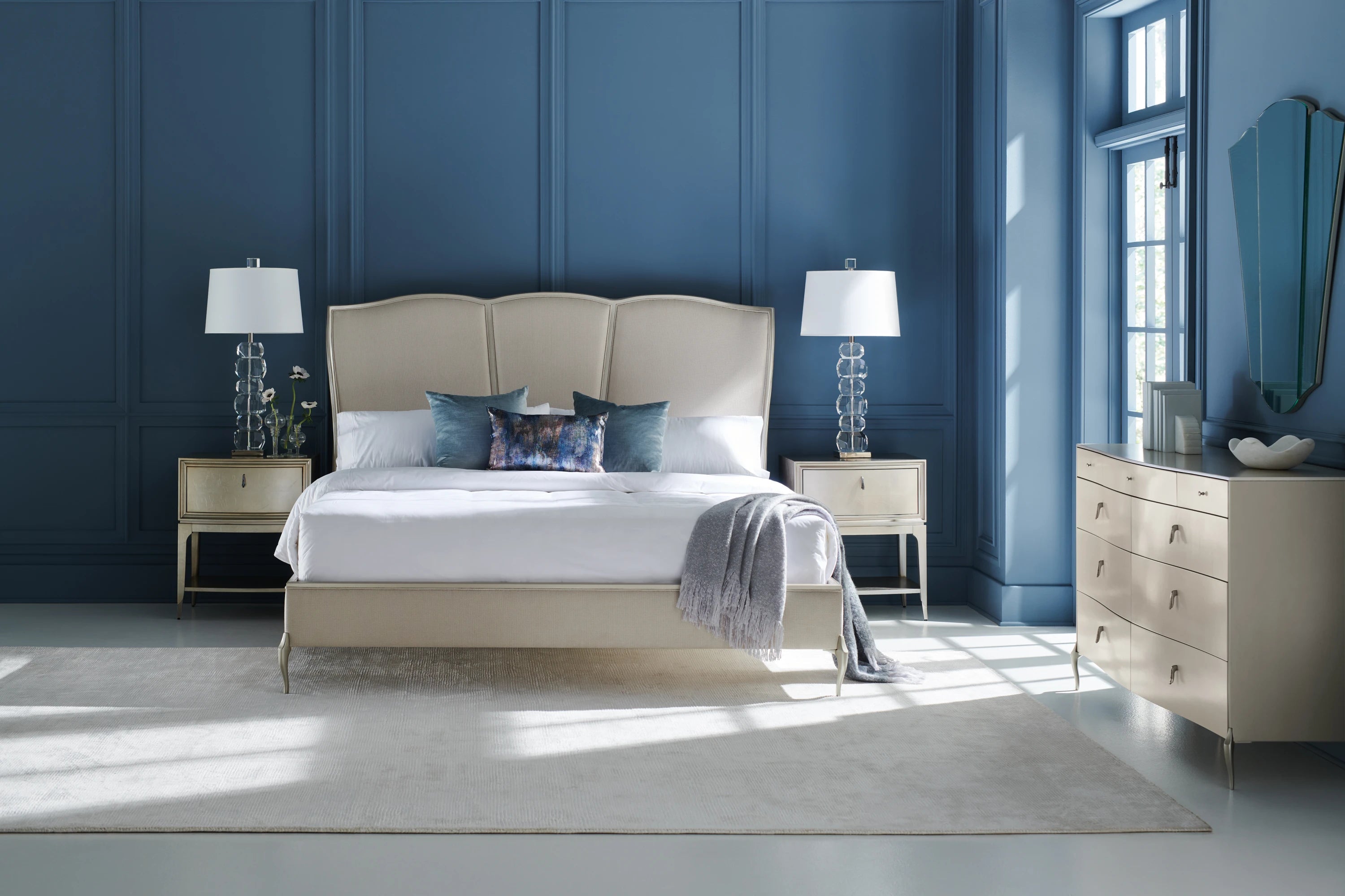 Un-Deux-Trois - King Soft Silver Paint Bed 84.50" by Caracole - view 2