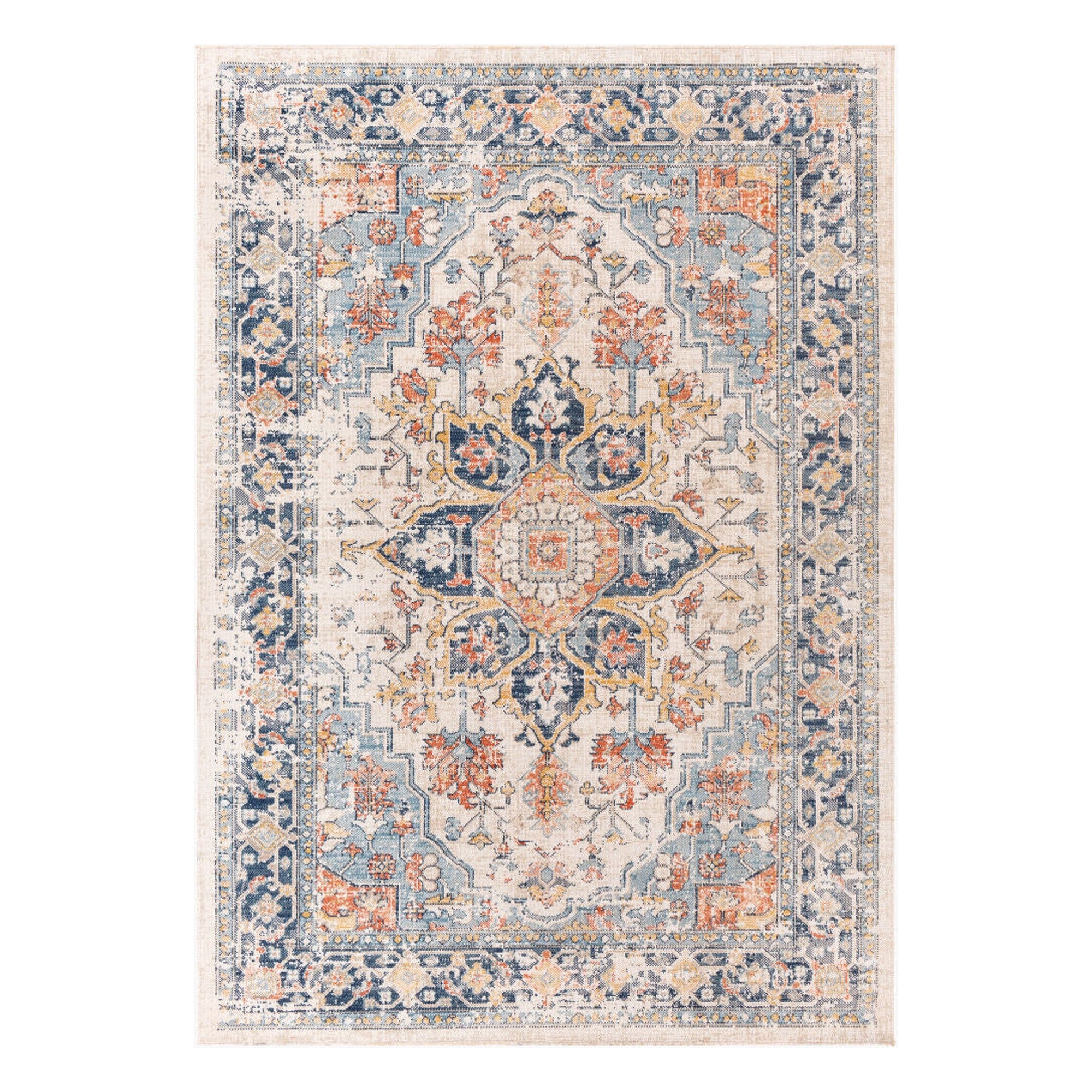Huntington Beach Cream/Tan Machine Woven Rug HTB-2300 - 3'11" x 5'7"