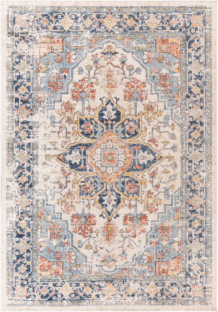 Huntington Beach Cream/Tan Machine Woven Rug HTB-2300 - 3'11" x 5'7"