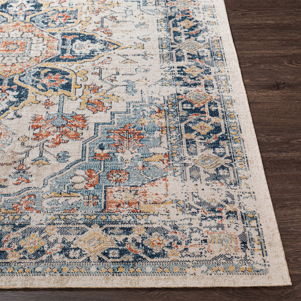 Huntington Beach Cream/Tan Machine Woven Rug HTB-2300 - front