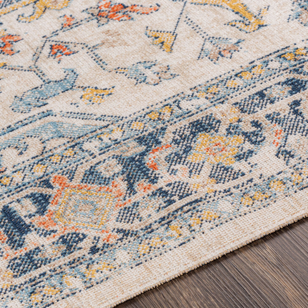 Huntington Beach Cream/Tan Machine Woven Rug HTB-2300 - texture