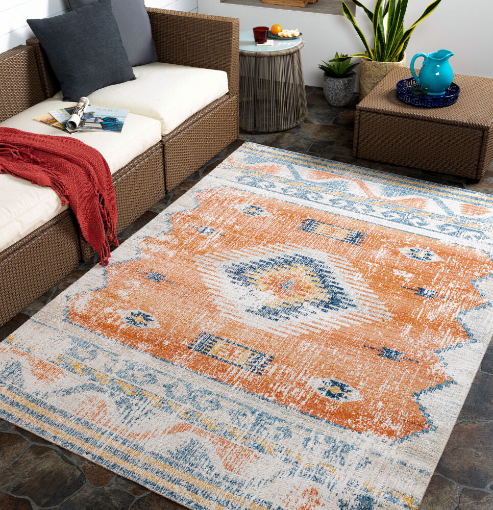 Huntington Beach Cream/Tan Machine Woven Rug HTB-2306 - roomscene