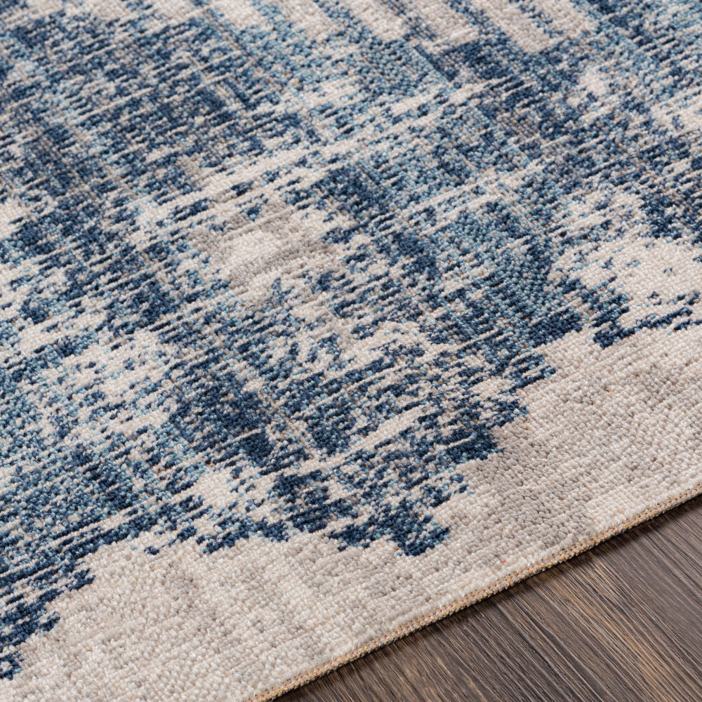 Huntington Beach Cream/Navy Machine Woven Rug - texture