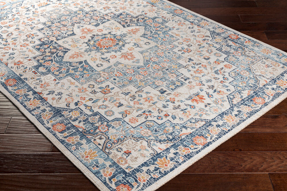 Huntington Beach Cream/Tan Machine Woven Rug HTB-2322 - corner