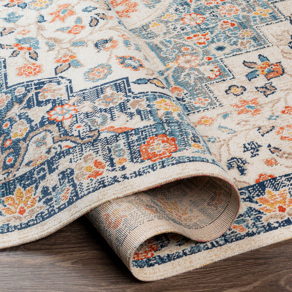 Huntington Beach Cream/Tan Machine Woven Rug HTB-2322 - fold