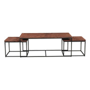 Aster 47" Nesting Coffee Tables in Sunburst Brownstone - image 1