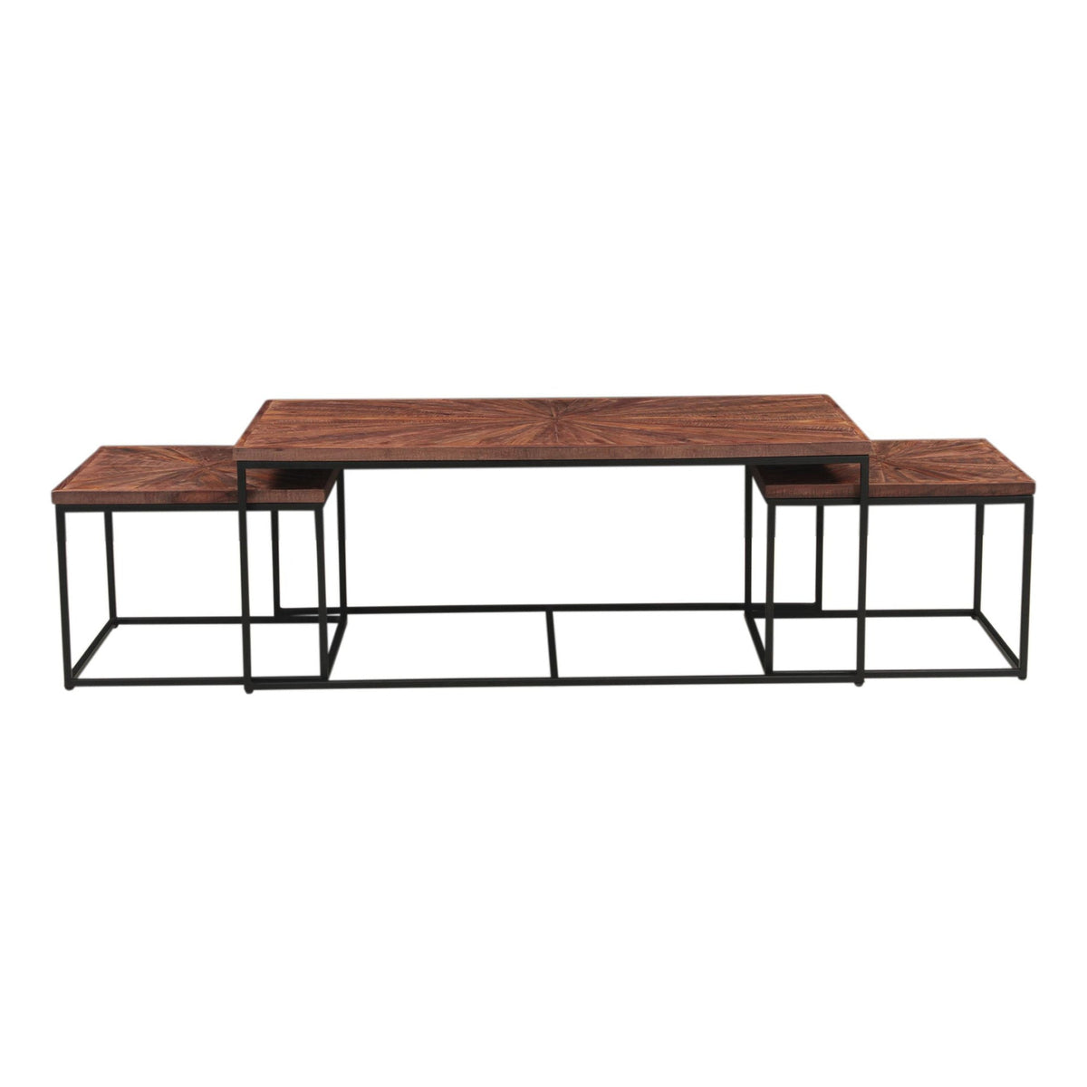 Aster 47" Nesting Coffee Tables in Sunburst Brownstone - image 1
