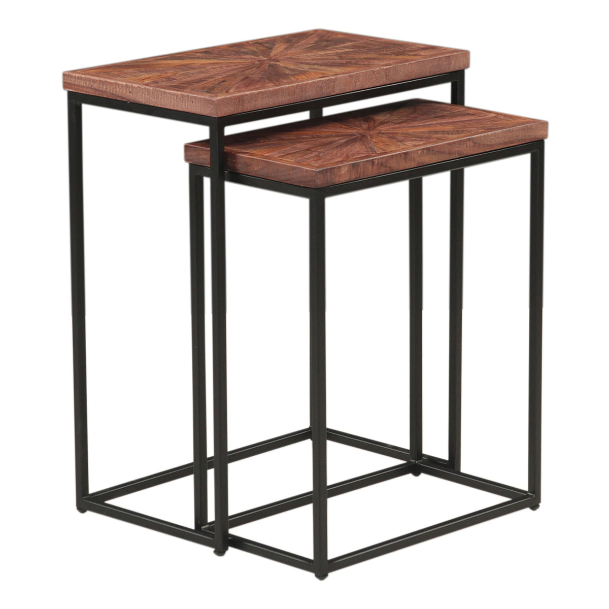 Aster 20" Nesting Side Tables in Sunburst Brownstone - image 1