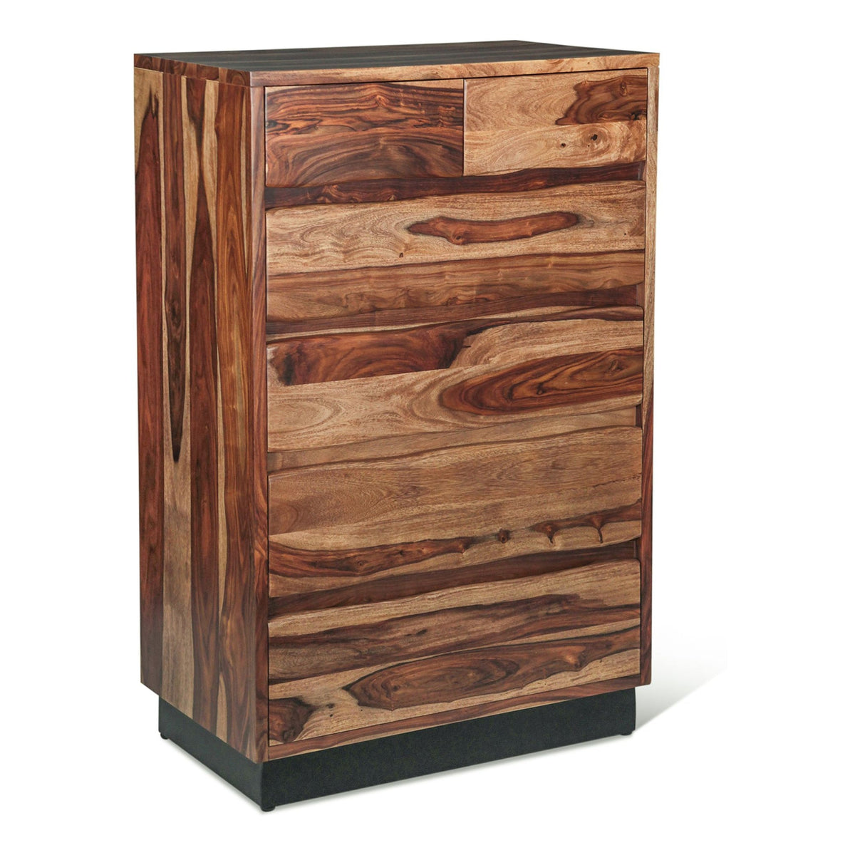 Brisbane 34" Tall Chest with Plinth Base in Natural Sheesham - image 1