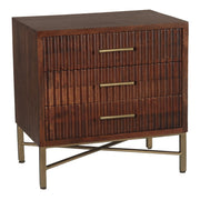 Cosmopolitan 26" Three Drawer Nightstand in Honey Brown - image 1