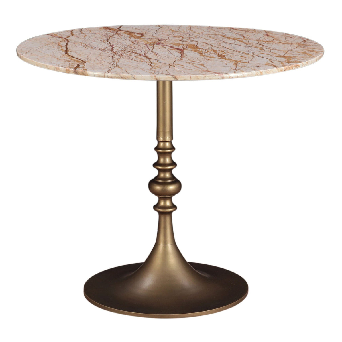 Dauphine 36" Bistro Table in Retro Impulse Marble and Antique Gold Base - image 1