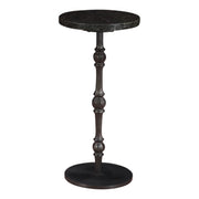 Detroit 10" Side Table in Green Marble with Casted Base - image 1