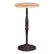 Detroit 12" Side Table in Retro Impulse Marble with Casted Base - image 1