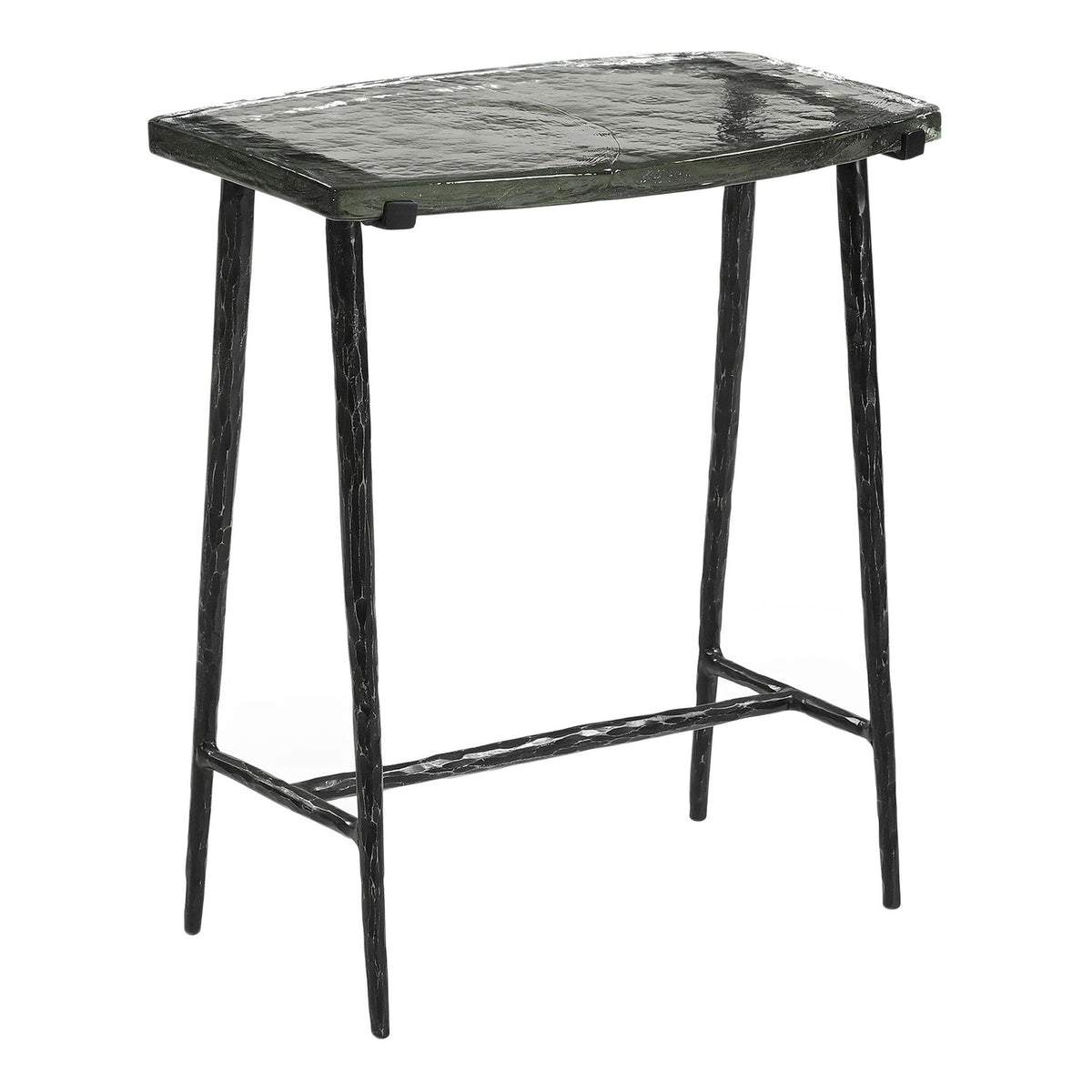 Downey 17" Side Table with Glass Top - image 1