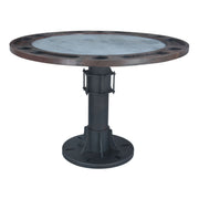 Eiffel 52" Gathering Poker Game Table with White Marble Top - image 1