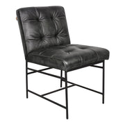Essex Stockton 19" Dining Chair in Weathered Black Leather - image 1