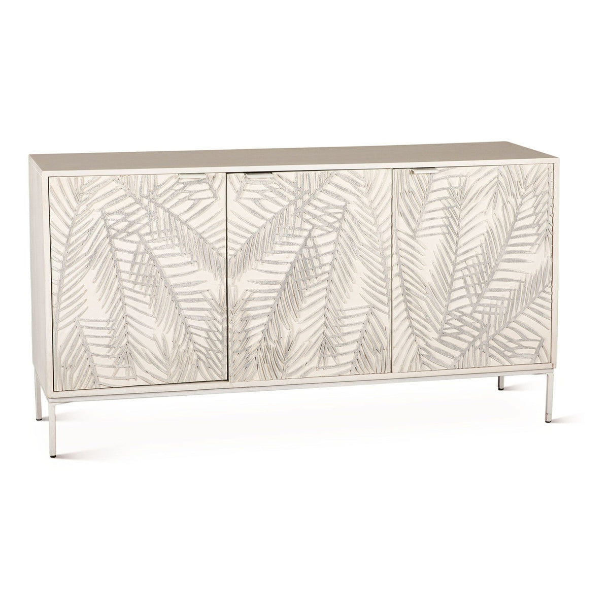 Fern 57" Sideboard with Three Doors in Coastal White - image 1